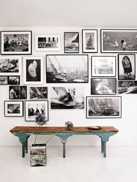 Decorar pared con fotos vintage