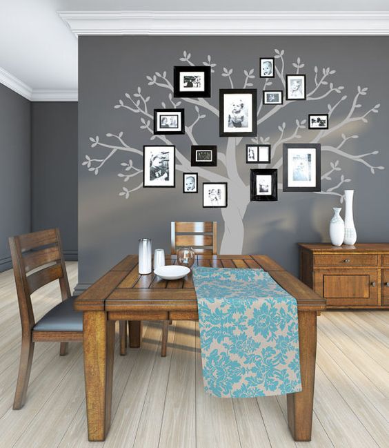 Árbol en la pared para decorar con fotos